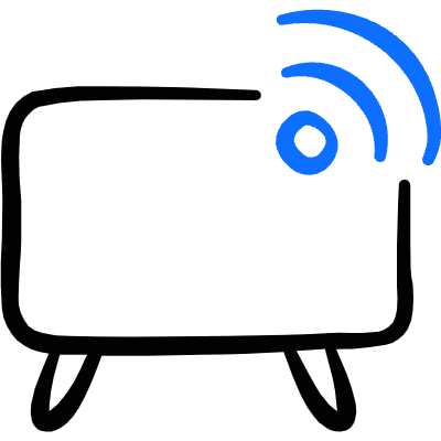 Modern Tv Wifi 2 Icon from Freehand Duotone Set