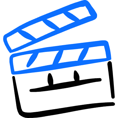 Movies Clapboard Icon from Freehand Duotone Set