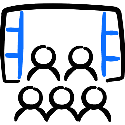 Movies Theater Audience Icon from Freehand Duotone Set