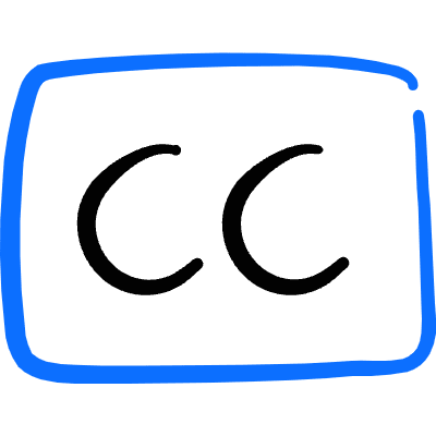 Video Edit Cc Titles Icon from Freehand Duotone Set