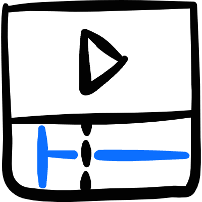 Video Edit Editor Timeline Icon from Freehand Duotone Set