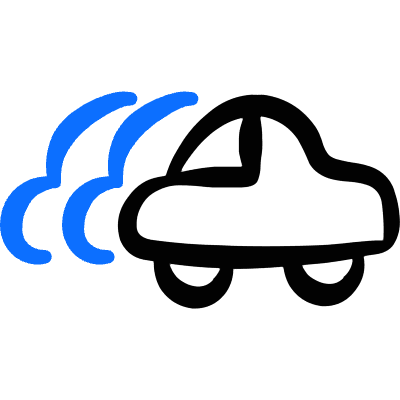 Video Edit Motion Car Icon from Freehand Duotone Set