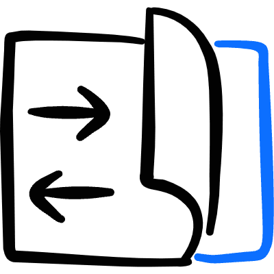 Video Edit Peel Icon from Freehand Duotone Set