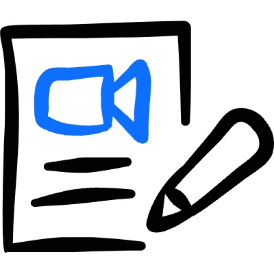 Video Edit Script Icon from Freehand Duotone Set