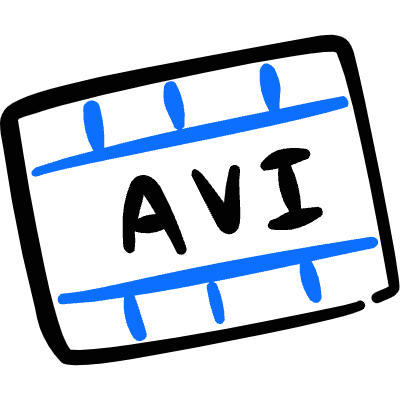 Vide Document Avi Icon from Freehand Duotone Set