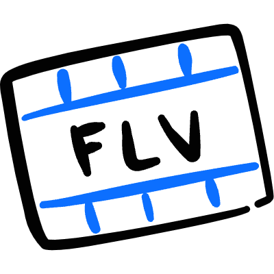 Vide Document Flv Icon from Freehand Duotone Set