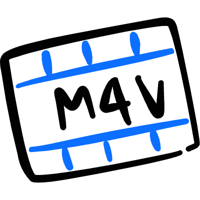 Vide Document M4v Icon from Freehand Duotone Set