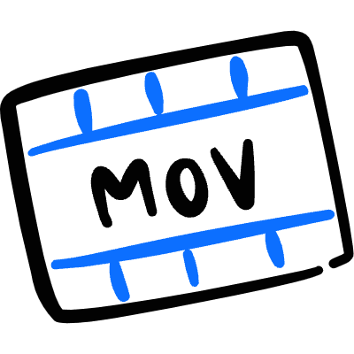 Vide Document Mov Icon from Freehand Duotone Set