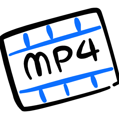 Vide Document Mp4 Icon from Freehand Duotone Set