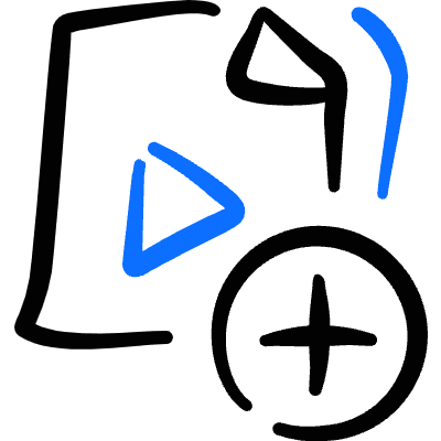 Video File Add Icon from Freehand Duotone Set