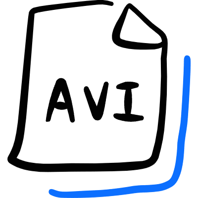 Video File Avi Icon from Freehand Duotone Set