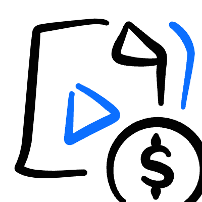 Video File Cash Icon from Freehand Duotone Set
