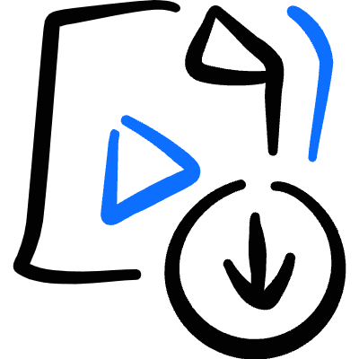 Video File Download Icon from Freehand Duotone Set
