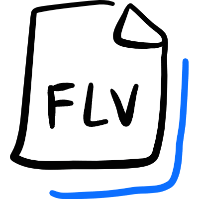 Video File Flv Icon from Freehand Duotone Set