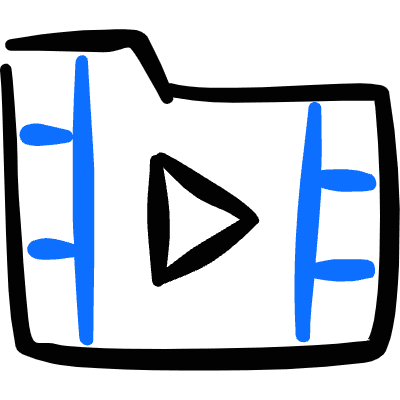 Video File Folder Icon from Freehand Duotone Set