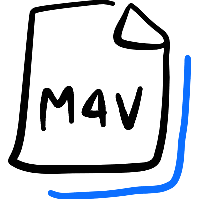 Video File M4v Icon from Freehand Duotone Set