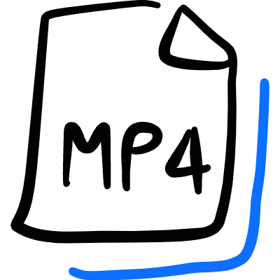 Video File Mp4 Icon from Freehand Duotone Set