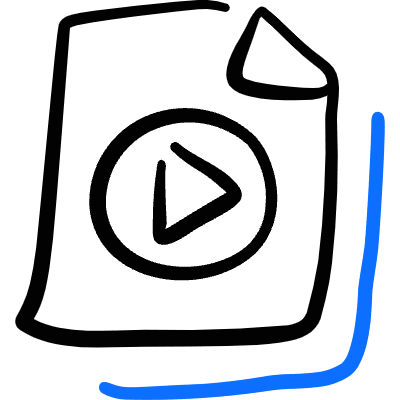 Video File Play Circle Icon from Freehand Duotone Set