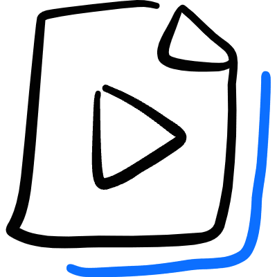 Video File Play Icon from Freehand Duotone Set
