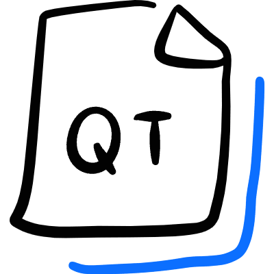 Video File Qt Icon from Freehand Duotone Set