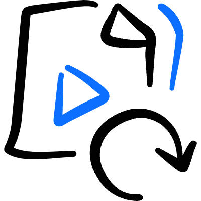 Video File Refresh Icon from Freehand Duotone Set