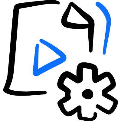 Video File Settings Icon from Freehand Duotone Set