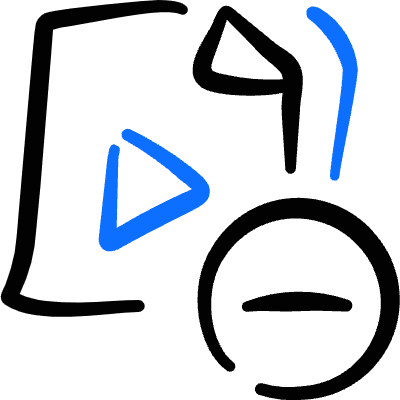 Video File Subtract Icon from Freehand Duotone Set