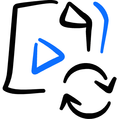 Video File Sync Icon from Freehand Duotone Set