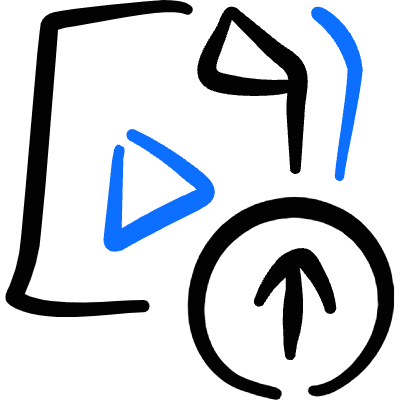 Video File Upload Icon from Freehand Duotone Set