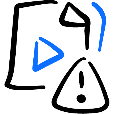 Video File Warning Icon from Freehand Duotone Set