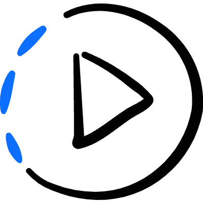 Video Player Circle Icon from Freehand Duotone Set