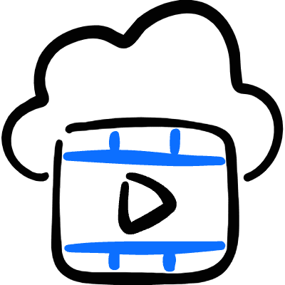 Video Player Cloud Icon from Freehand Duotone Set