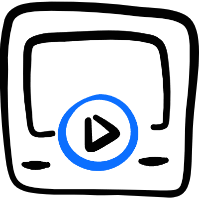 Video Player Interface Icon from Freehand Duotone Set