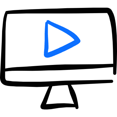 Video Player Monitor Icon from Freehand Duotone Set