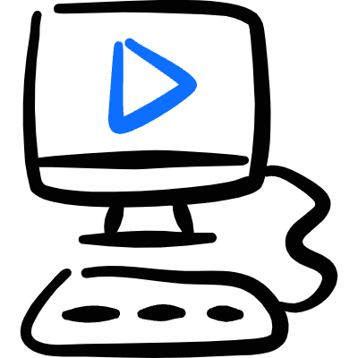 Video Player Pc Icon from Freehand Duotone Set