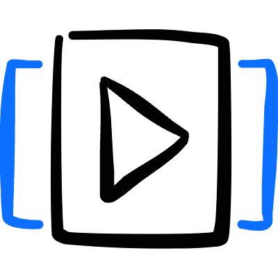 Video Player Playlist Icon from Freehand Duotone Set