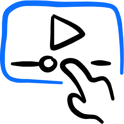 Video Player Slider Finger Icon from Freehand Duotone Set