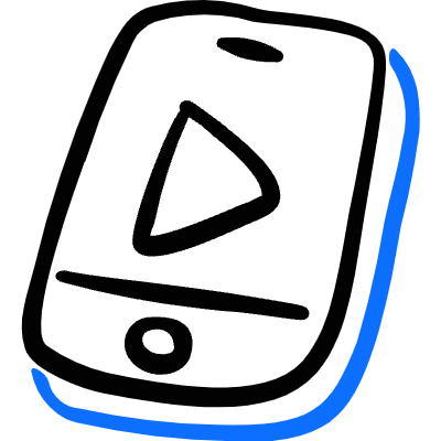 Video Player Smartphone Icon from Freehand Duotone Set