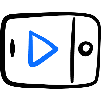 Video Player Smartphone Horizontal Icon from Freehand Duotone Set