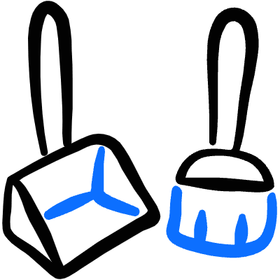 Cleaning Duster Broom Icon from Freehand Duotone Set