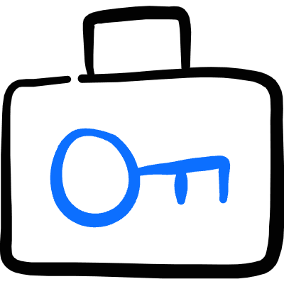 Locker Room Suitcase Key Icon from Freehand Duotone Set