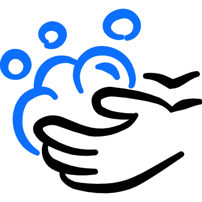 Locker Room Wash Hands Bubbles Icon from Freehand Duotone Set