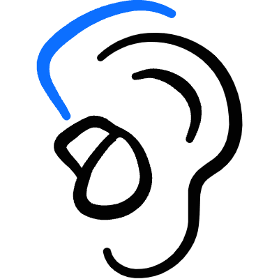 Disability Hearing Aid 1 Icon from Freehand Duotone Set
