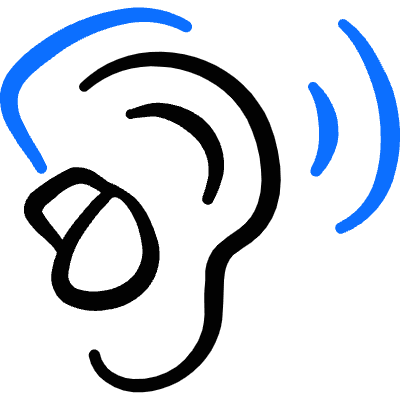 Disability Hearing Aid Icon from Freehand Duotone Set