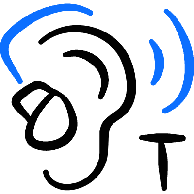 Disability Hearing Aid T Icon from Freehand Duotone Set