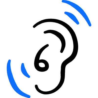 Disability Hearing Icon from Freehand Duotone Set