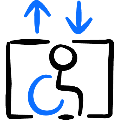 Disability Lift Elevator Icon from Freehand Duotone Set