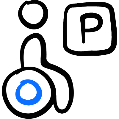 Disability Parking Icon from Freehand Duotone Set