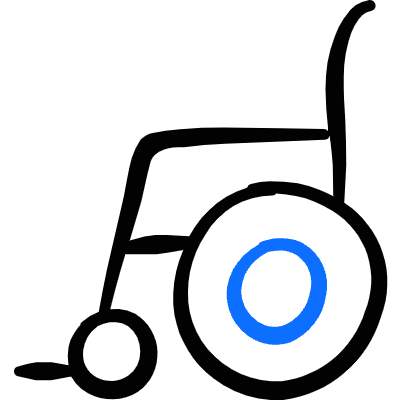 Disability Wheelchair 3 Icon from Freehand Duotone Set
