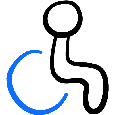 Disability Wheelchair Icon from Freehand Duotone Set